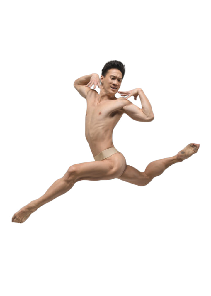 Ballet Rosa mens tan thong dance belt