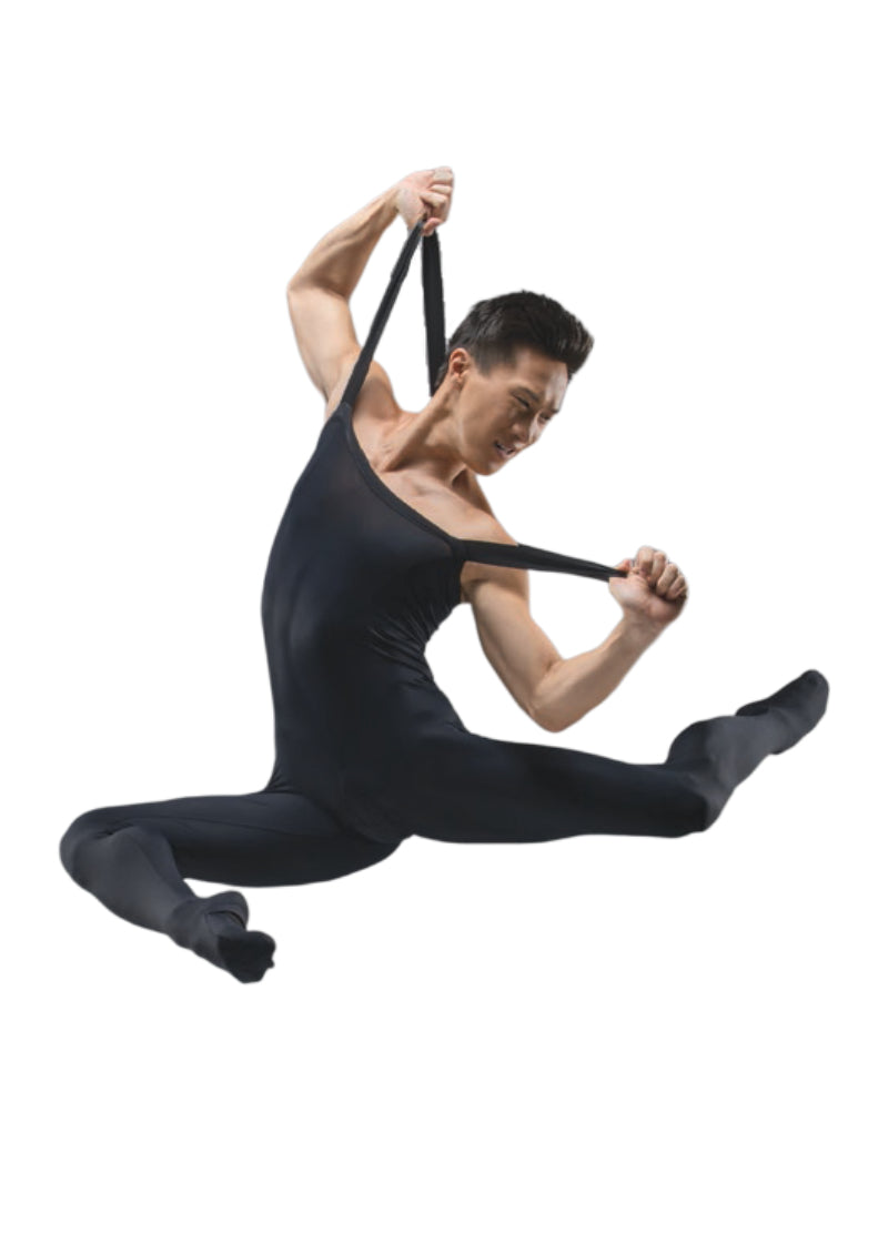 Ballet Rosa mens black full body tights