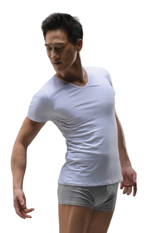 Ballet Rosa white v neck shirt