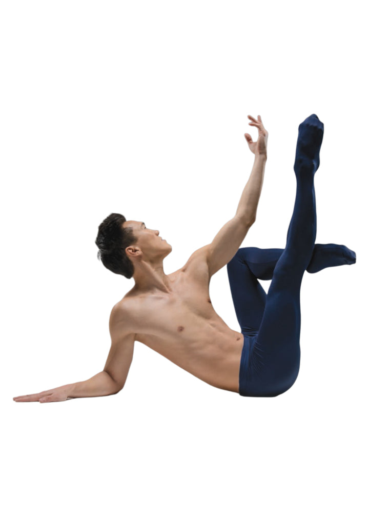 Ballet Rosa footed mens tights in navy