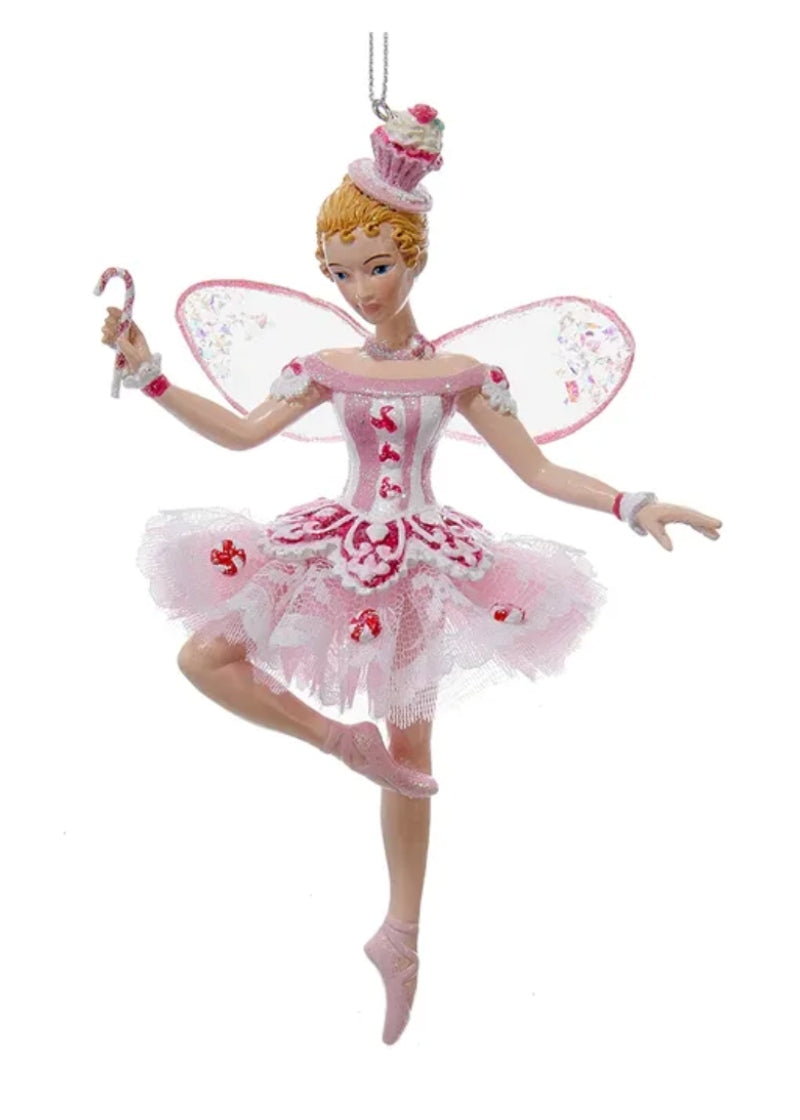 Candy Cane Sugar Plum Fairy Ornament (6") Allegro Dance Boutique Candy Cane Sugar Plum Fairy Ornament (6") Allegro Dance Boutique
