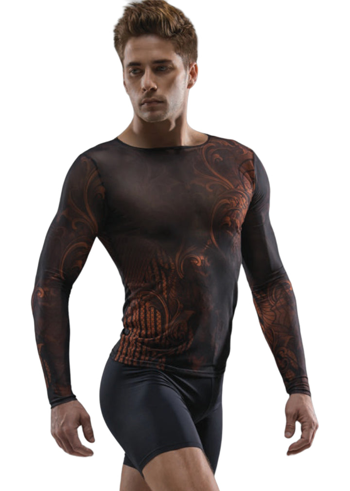 Luca Men's Mesh Long Sleeve Shirt