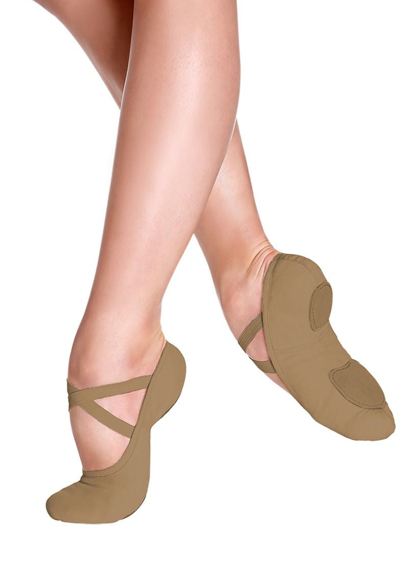 Bliss Youth Split-Sole Canvas Ballet Shoe (Suntan)
