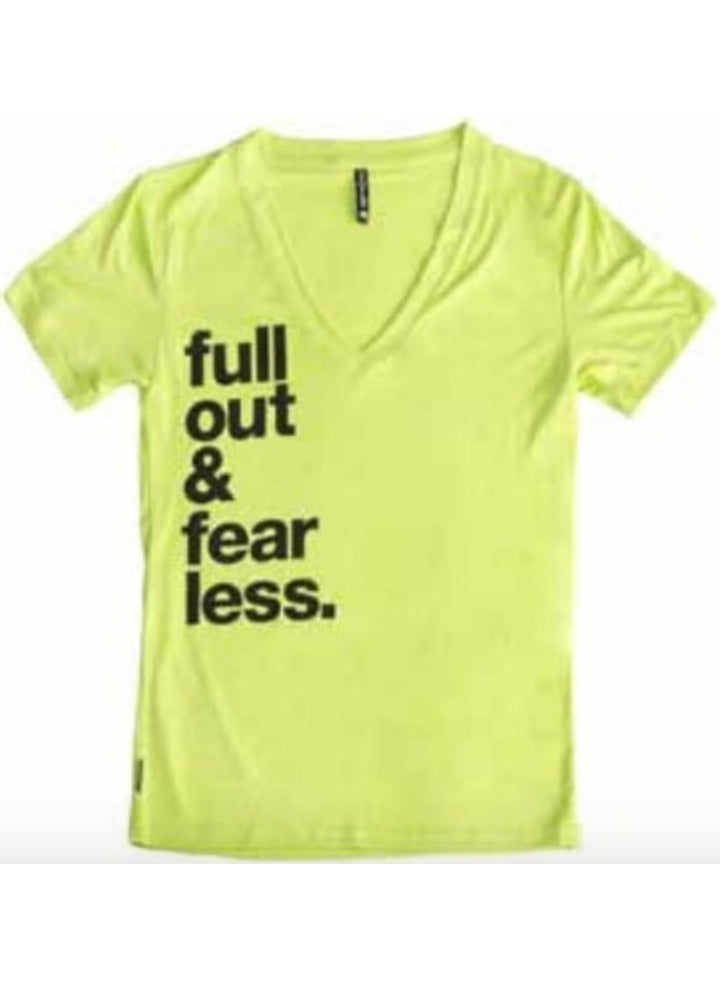ON SALE Full Out & Fearless V-Neck Tee