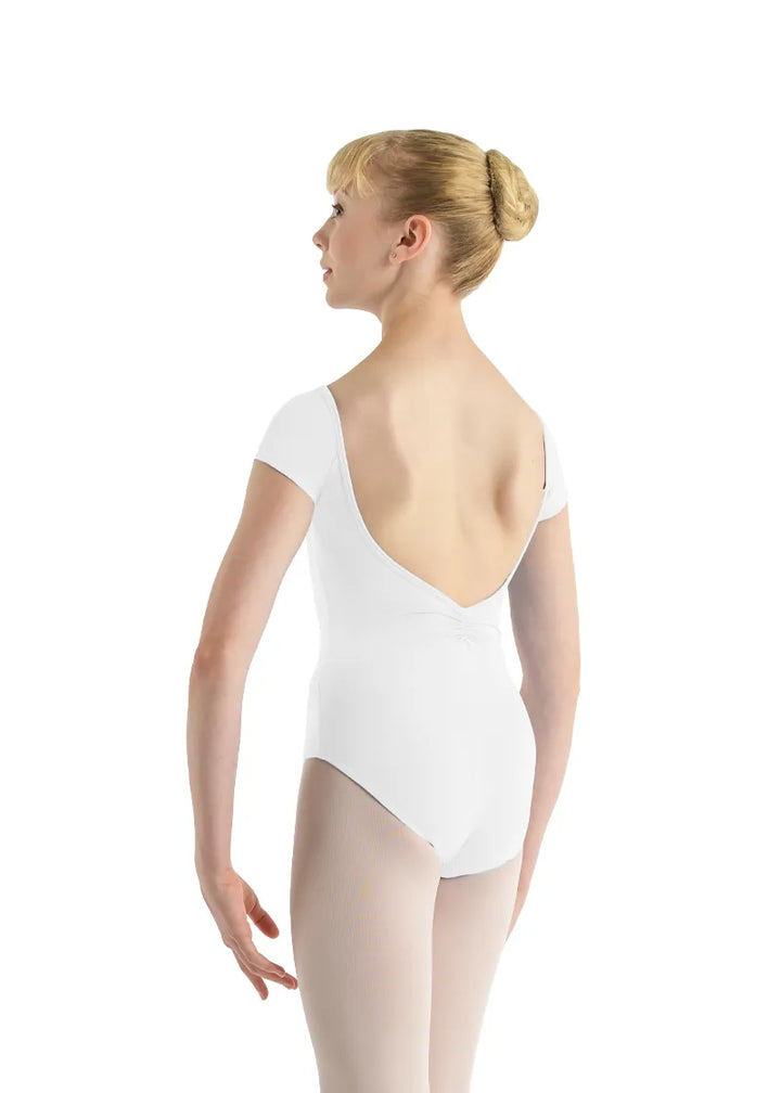 Frida Youth Cap Sleeve Leotard (Blanc)