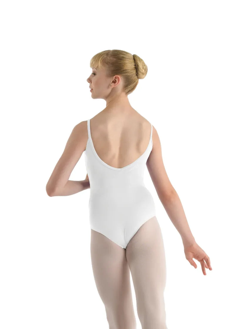 Capucine Pinch Front Camisole Leotard (Blanc)