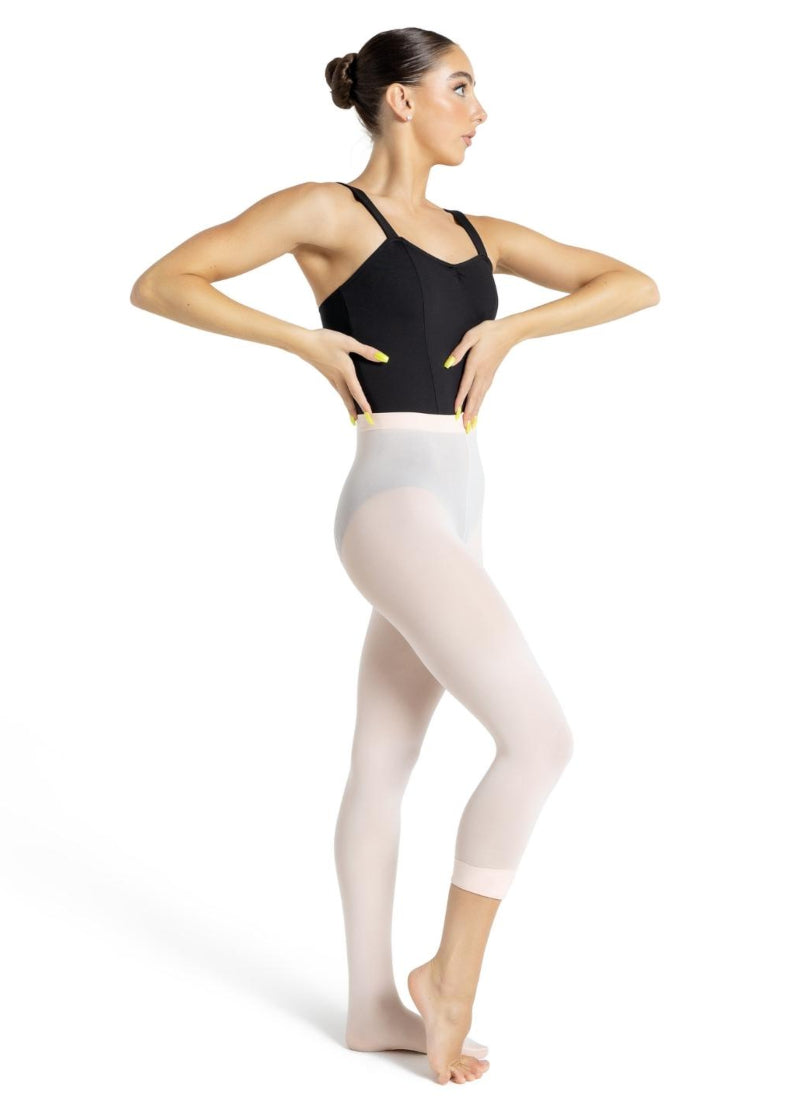 Capezio convertible tights in ballet pink with back-seam.