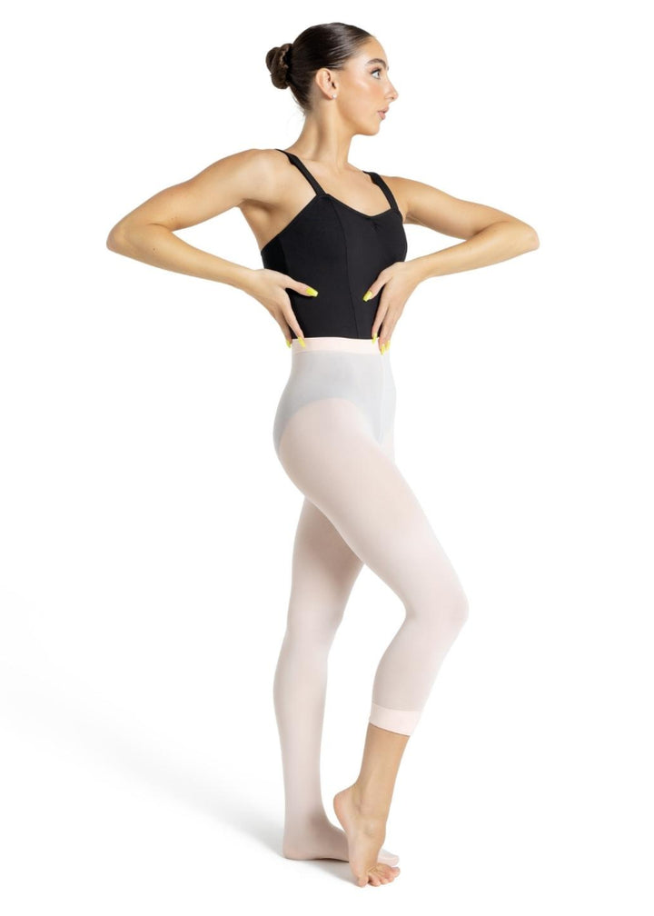Capezio convertible tights in ballet pink with back-seam.