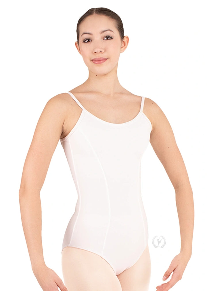 Eurotard Princess Seam Adjustable Strap Camisole Leotard (White)