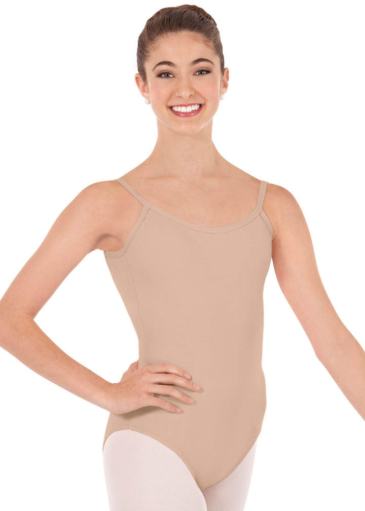 Eurotard Microfiber Adjustable Strap Camisole Leotard (Nude)