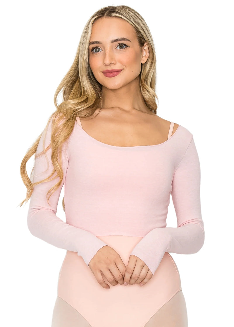 Chloe Knit Crop Top (Soft Pink)