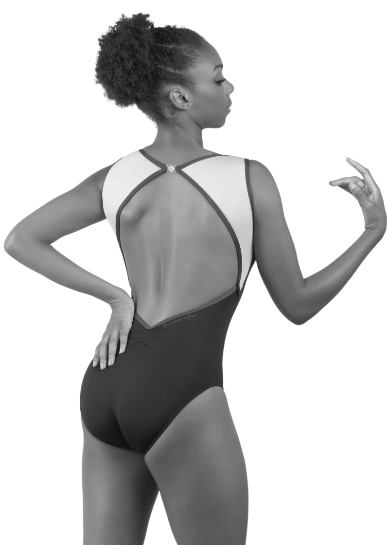 Jace Compression Open Back Tank Leotard (Ambre)