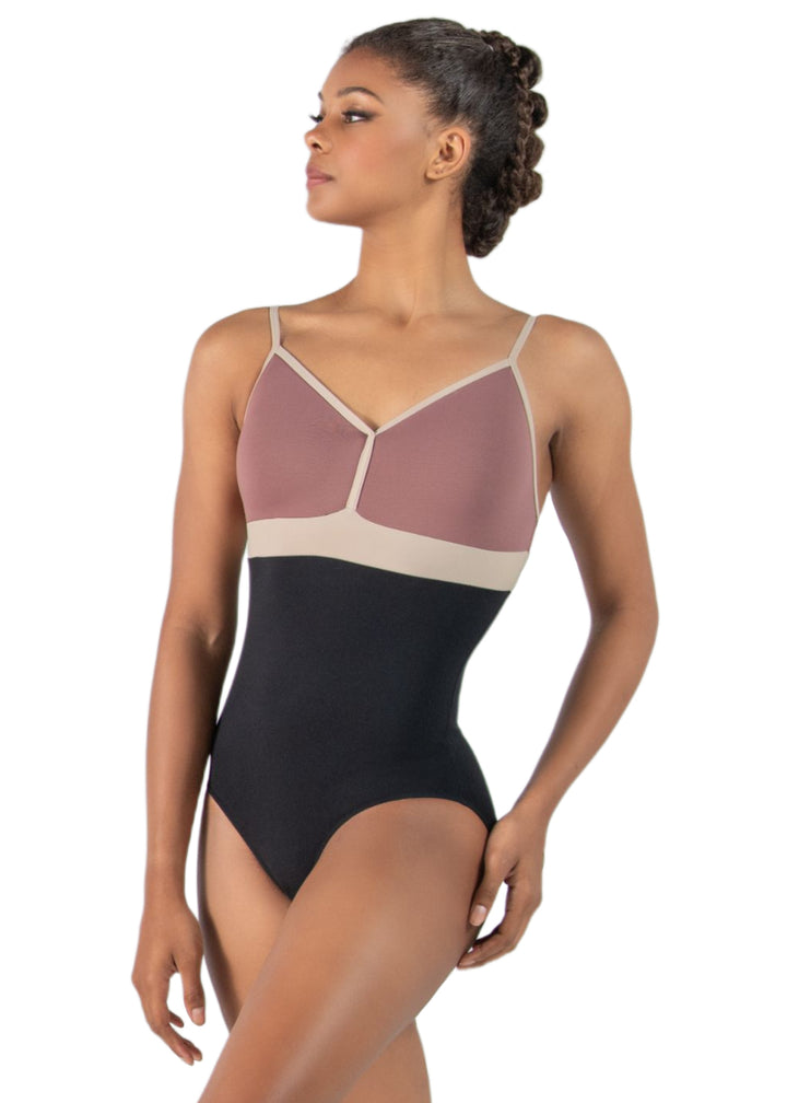 Akia Compression V-Neck Camisole Leotard (Ambre)