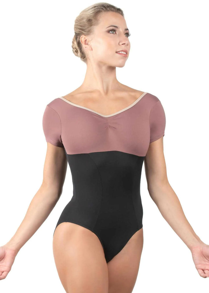 Feah Compression Short Sleeve Leotard (Ambre)