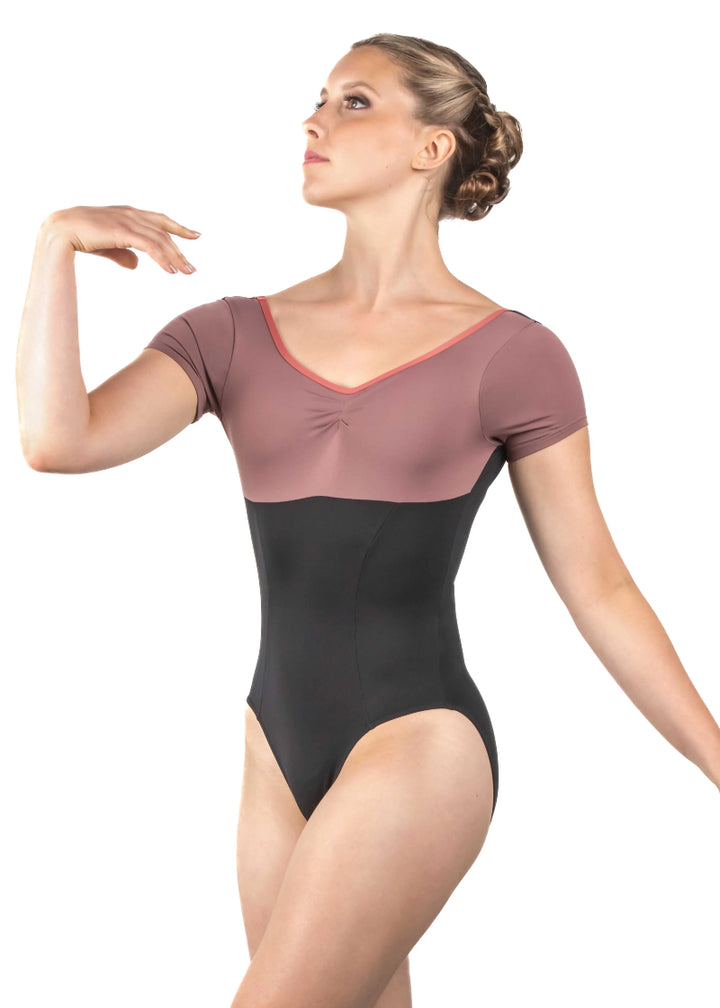 Feah Compression Short Sleeve Leotard (Terre)