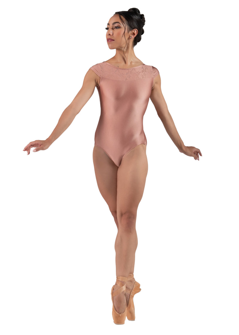 Ballet Rosa Women's Vérane Lace Boatneck Cap Sleeve Leotard in