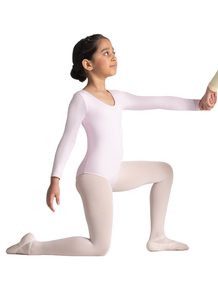 Evelyn Youth Long Sleeve Leotard (French Rose)