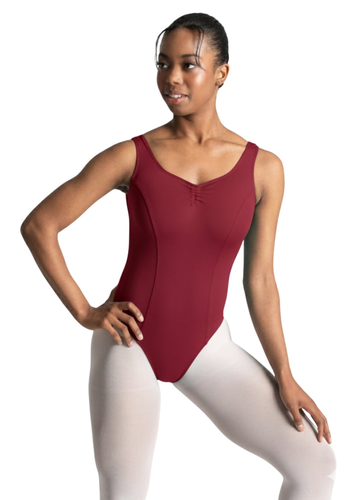 Isla Princess Seam Tank Leotard (Ruby)