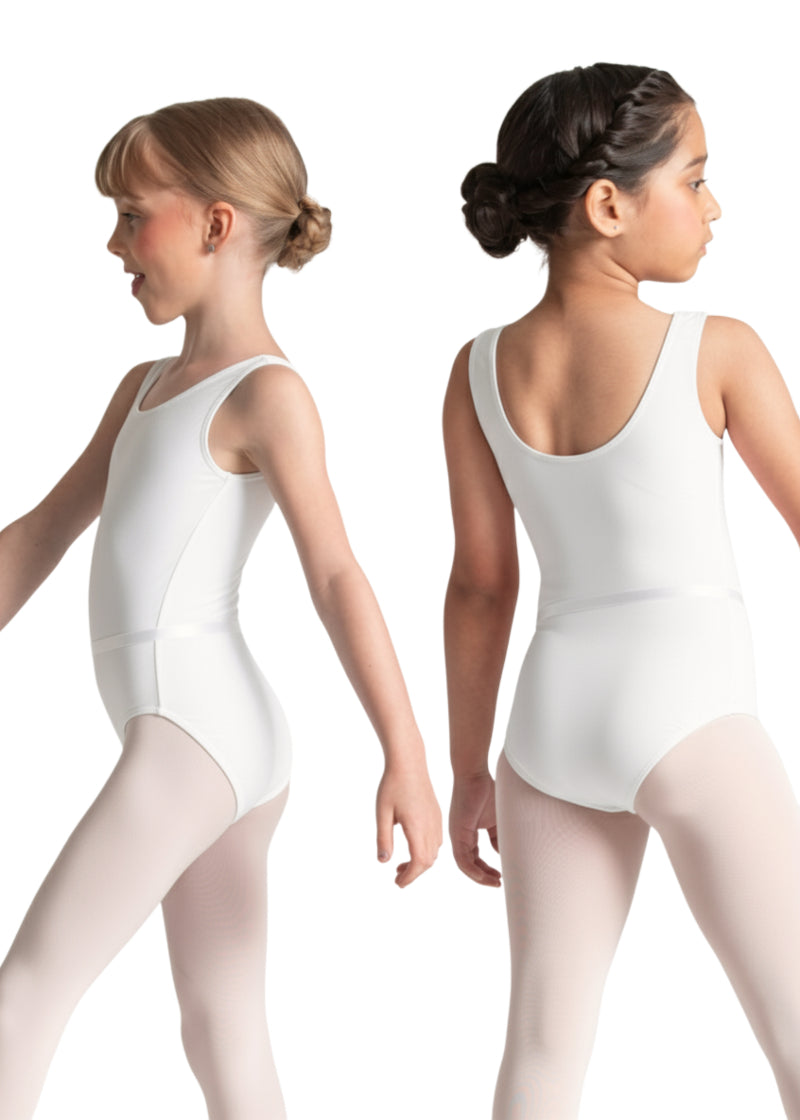 Maité Youth Tank Leotard (Blanc)