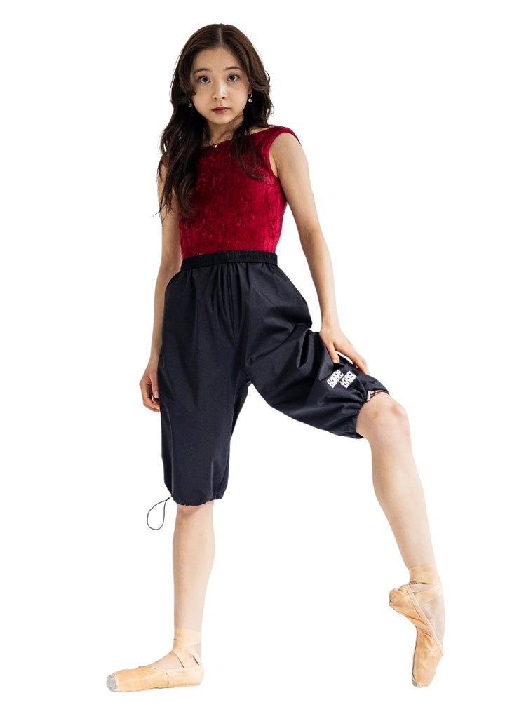 Barre Trash Sauna Shorts in black with elastic waistband and drawstring leg opening