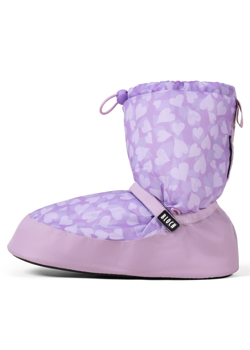 Bloch Toggle Warm-Up Booties (Lilac Hearts)