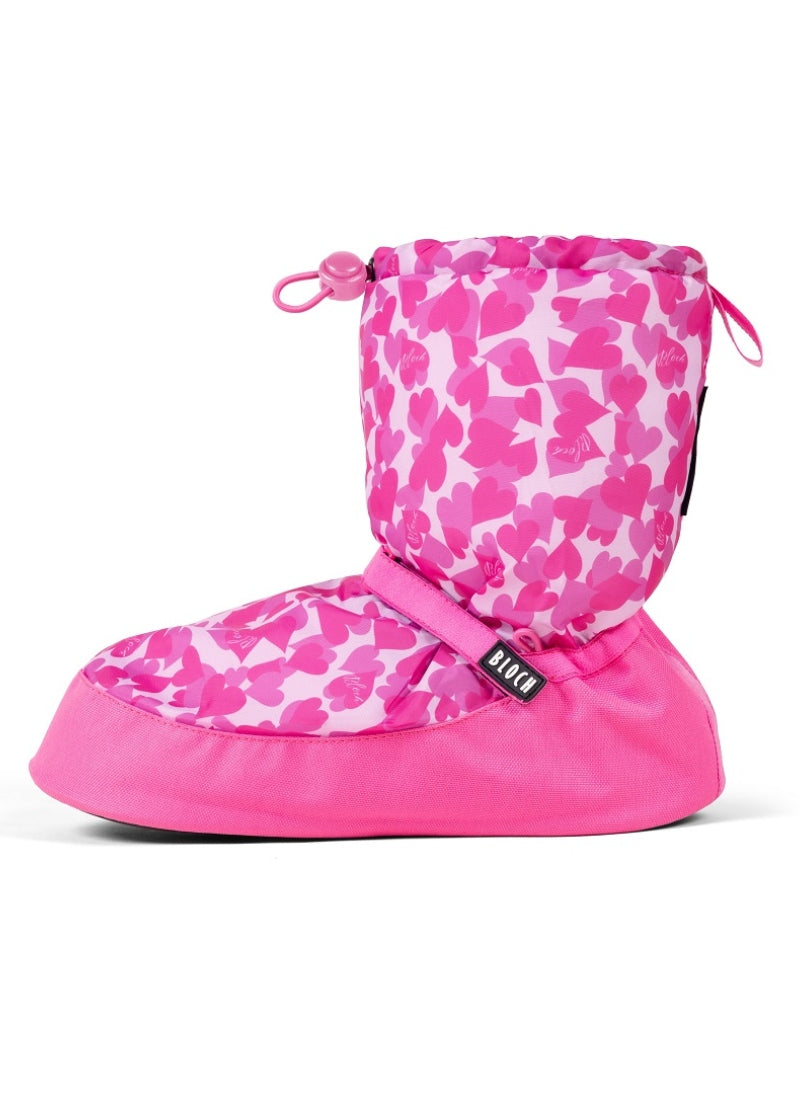 Bloch Toggle Warm-Up Booties (Pink Hearts)