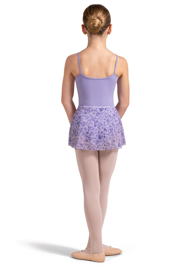 Floral Printed Mesh Youth Pull-On Skirt (Lilac Haze)