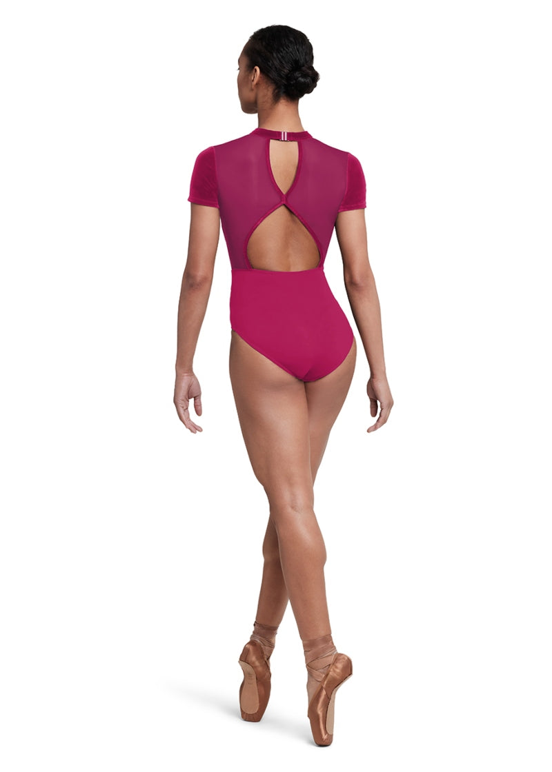 Gia Cap Sleeve Leotard (Magenta)