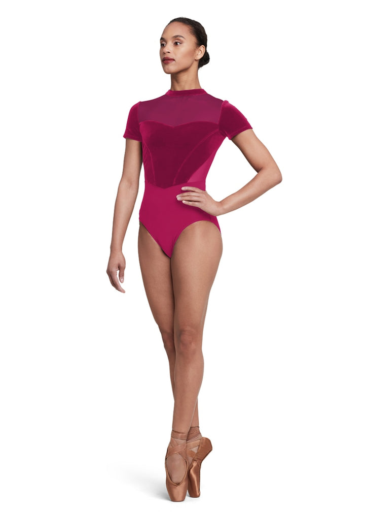 Gia Cap Sleeve Leotard (Magenta)