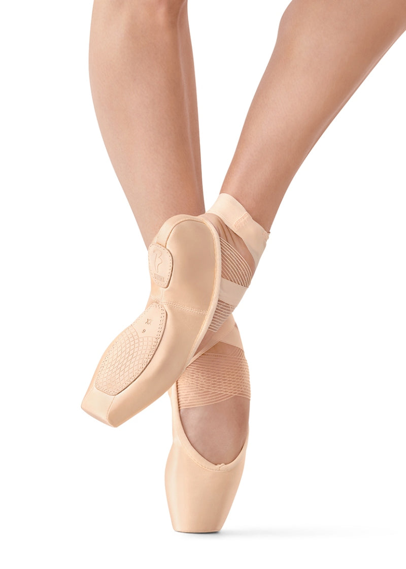 B-Spoke Stretch Pointe Shoe - Standard Shank (Pink Satin)