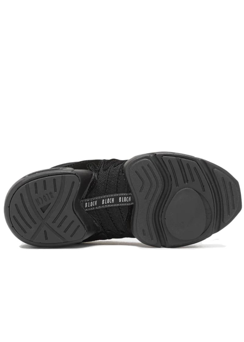 Bloch S0538L Boost Lace-Up Split-Sole Dance Sneaker in Black