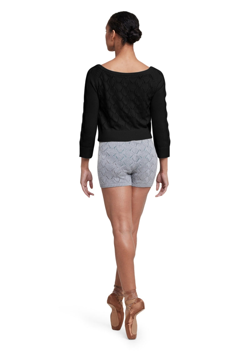 Viola Crop Sweater (Black)