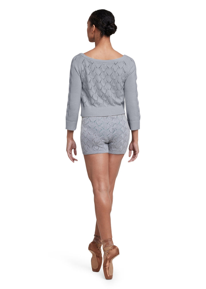 Viola Crop Sweater (Grey Marle)