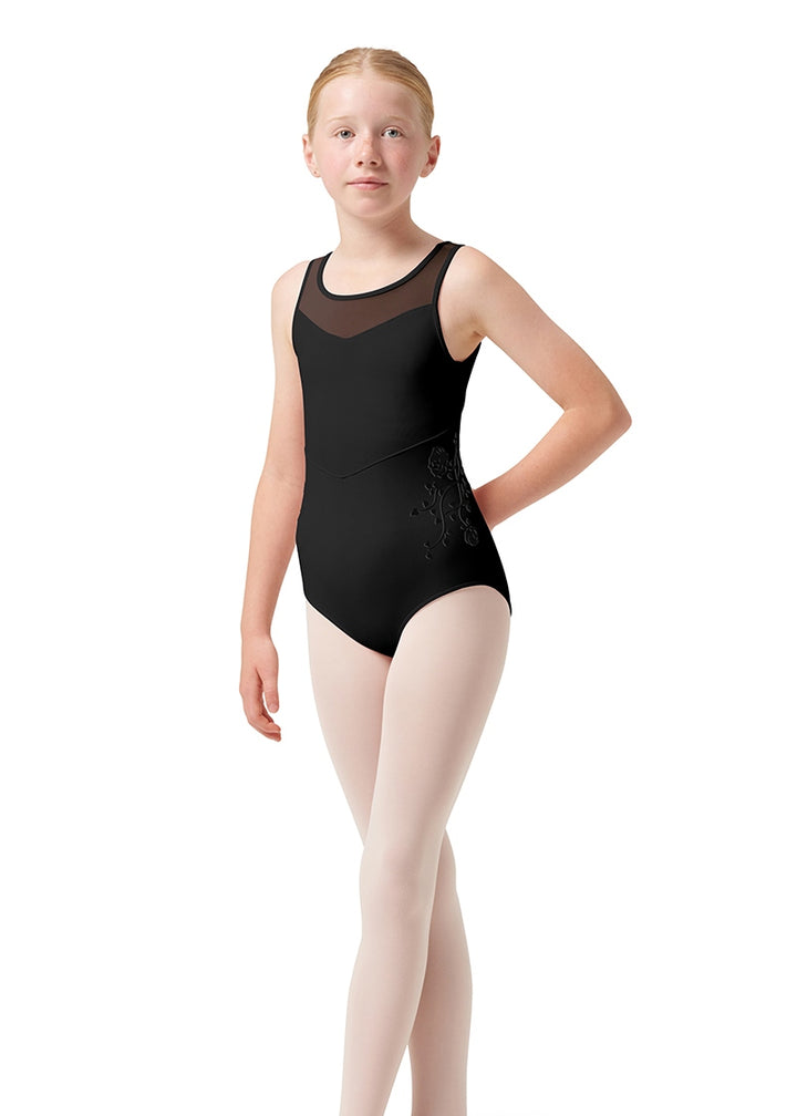 ON SALE Rose Vine Hannah Youth Tank Leotard (Black)