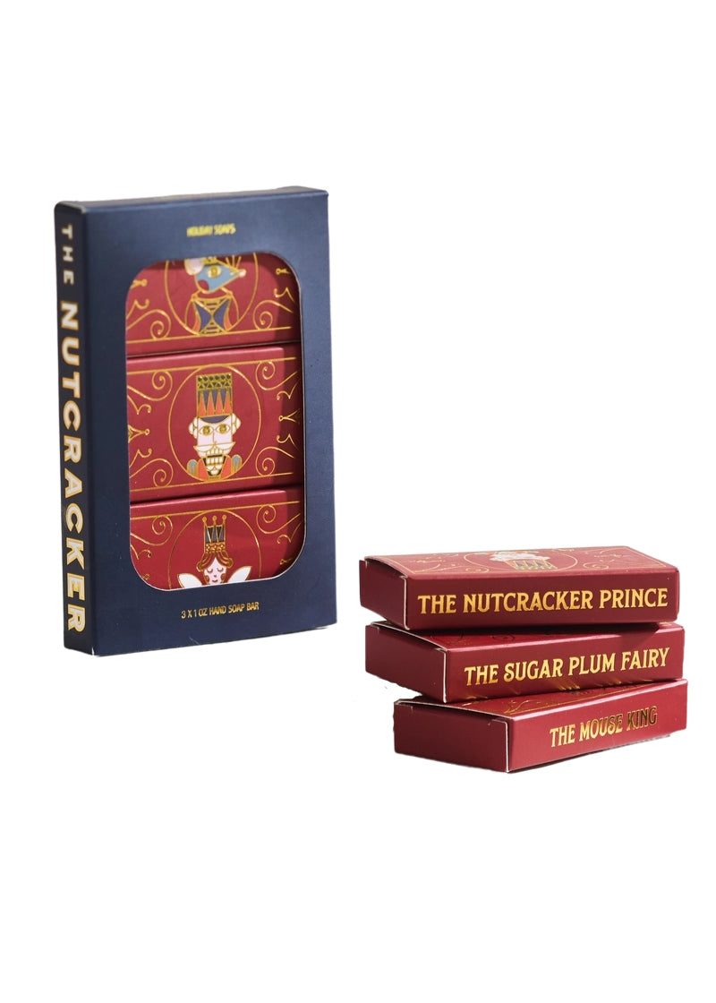 gift set of three Nutcracker themed bar soaps