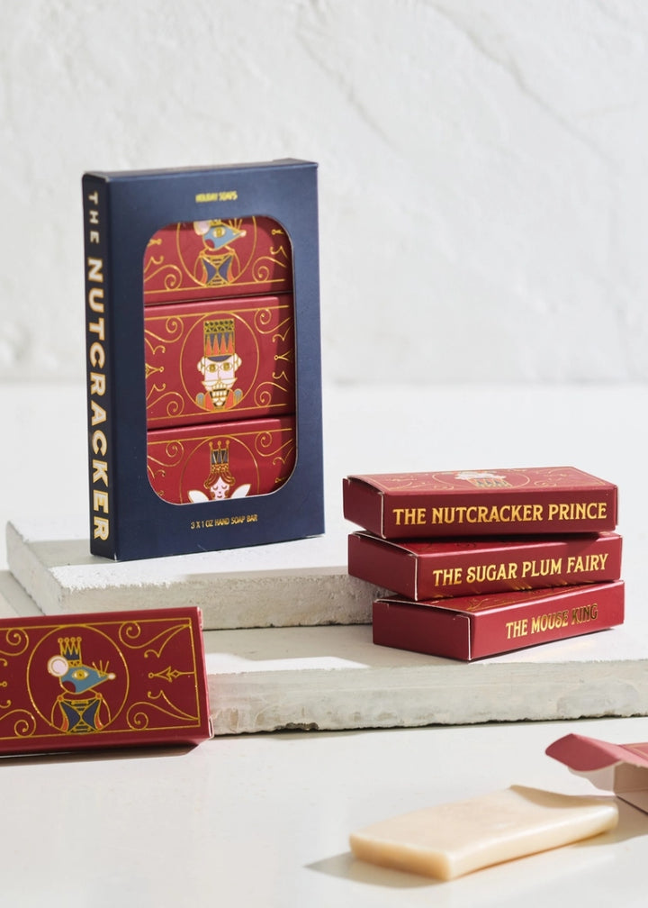 gift set of three Nutcracker themed bar soaps