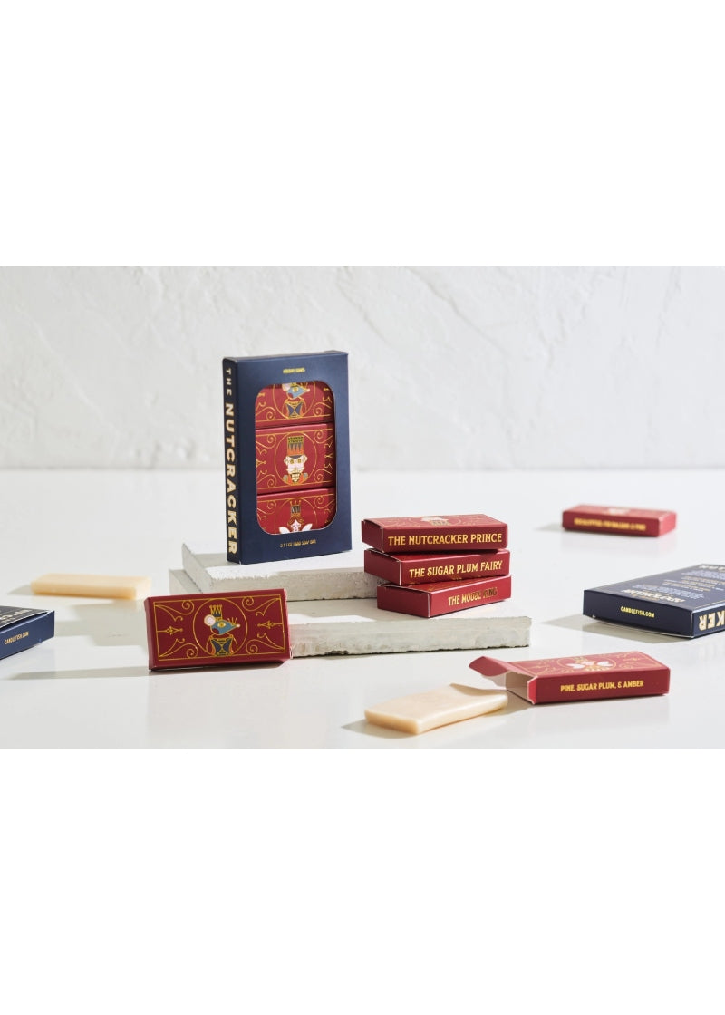 gift set of three Nutcracker themed bar soaps