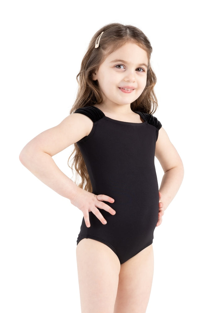 Elizabeth Youth Cap Sleeve Leotard (Black)