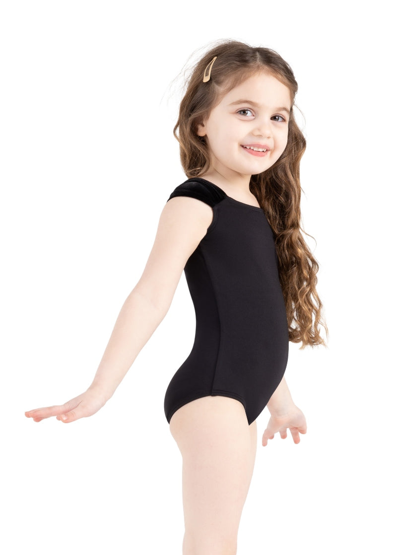 Elizabeth Youth Cap Sleeve Leotard (Black)