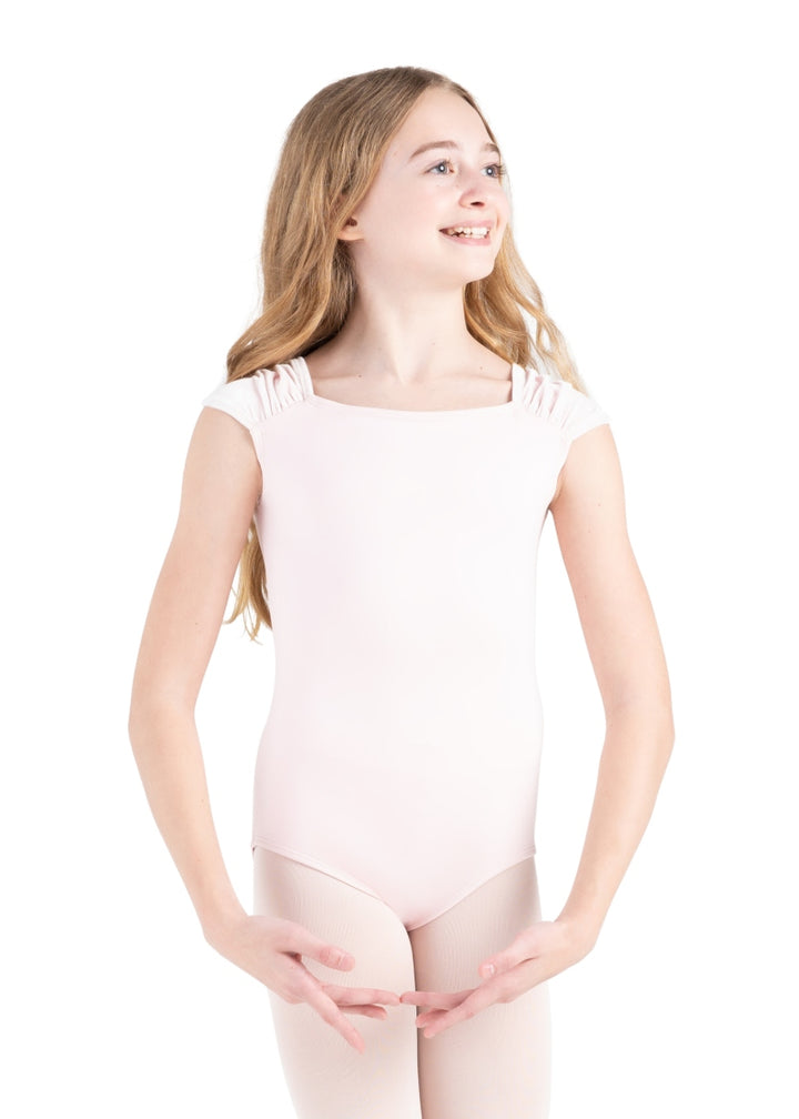 Elizabeth Youth Cap Sleeve Leotard (Pink)