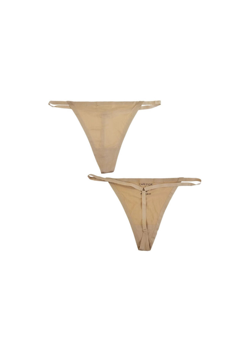 Capezio 3786W-NUD Seamless G-String Thong in Nude (a light skin tone color)