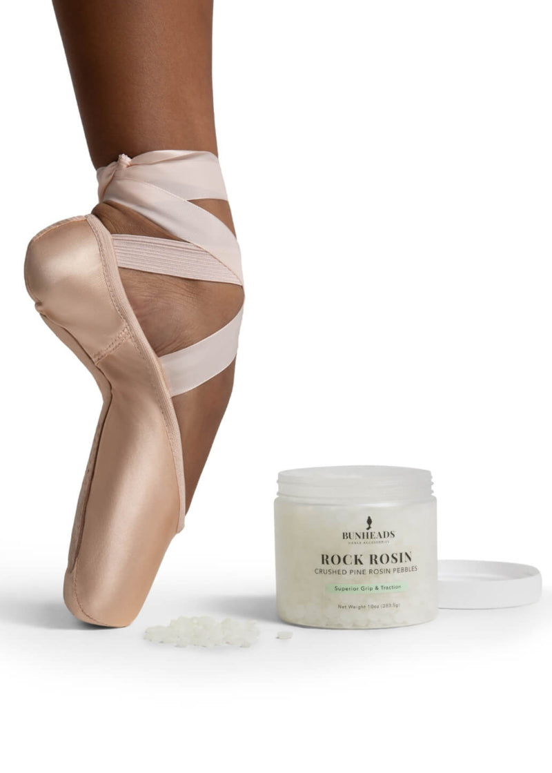 Capezio BH1708 Bunheads Rock Rosin 10 ounce jar of 100% pine white rosin 10mm beads for superior grip and traction while dancing en pointe