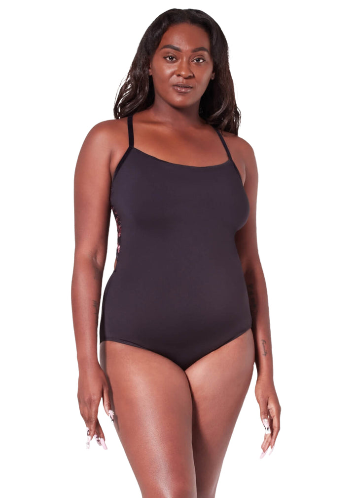 Capezio women's Charisma camisole leotard in black.