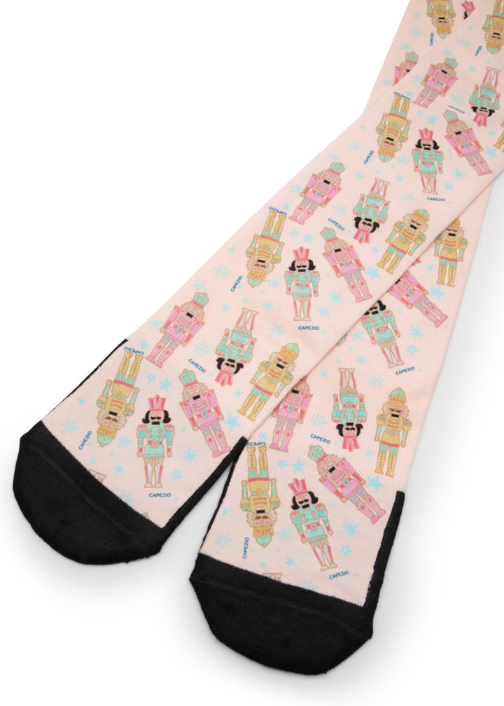 Capezio PC005 knee high ballet socks in Nutcracker print