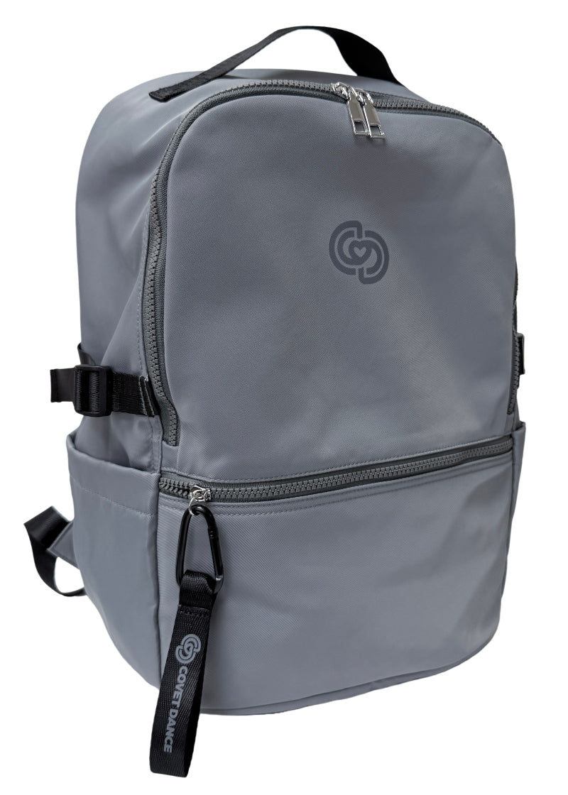 Covet Dance Bravo Backpack with multiple pockets and adjustable straps in Gray