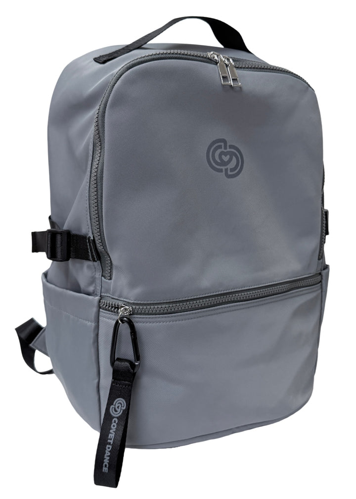 Covet Dance Bravo Backpack with multiple pockets and adjustable straps in Gray