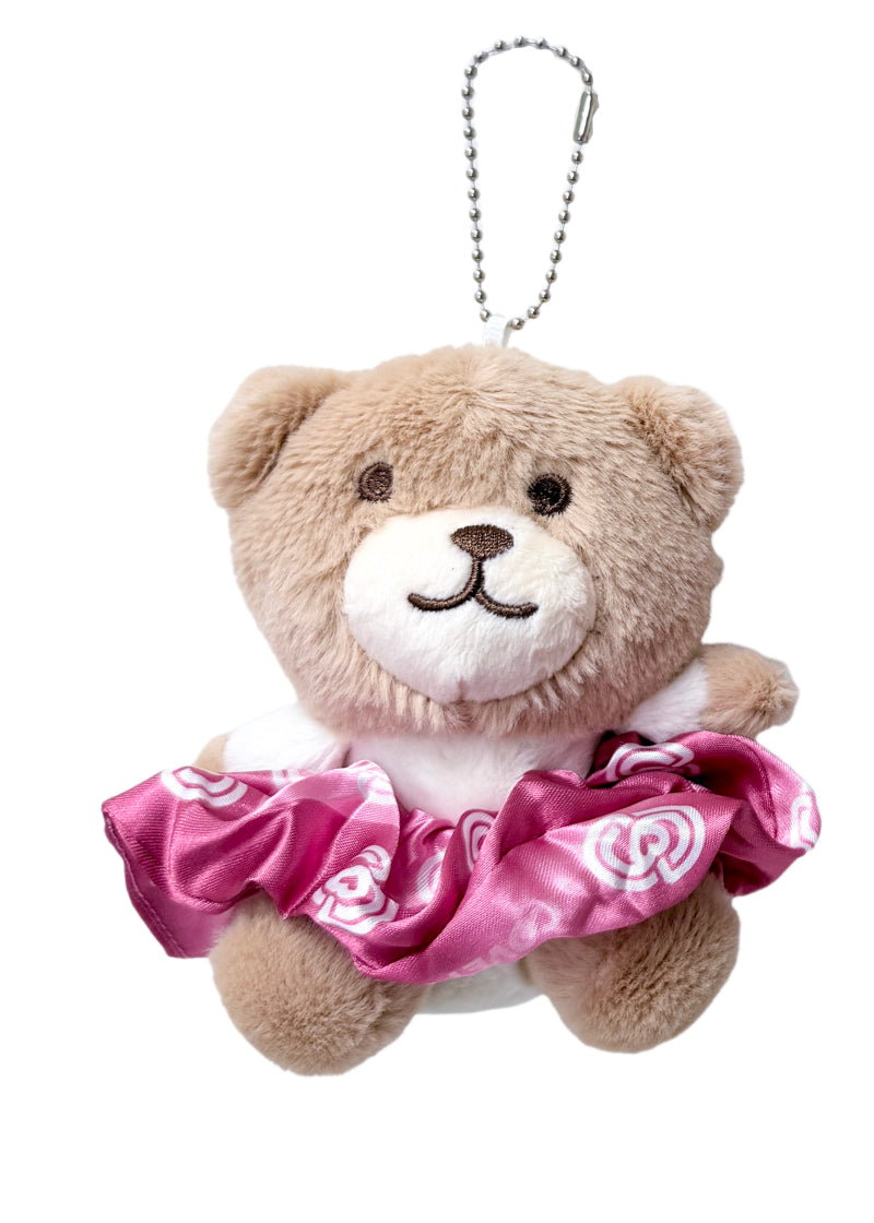 Covet Dance SB-KC Ballerina Scrunchie Teddy Bear Keychain