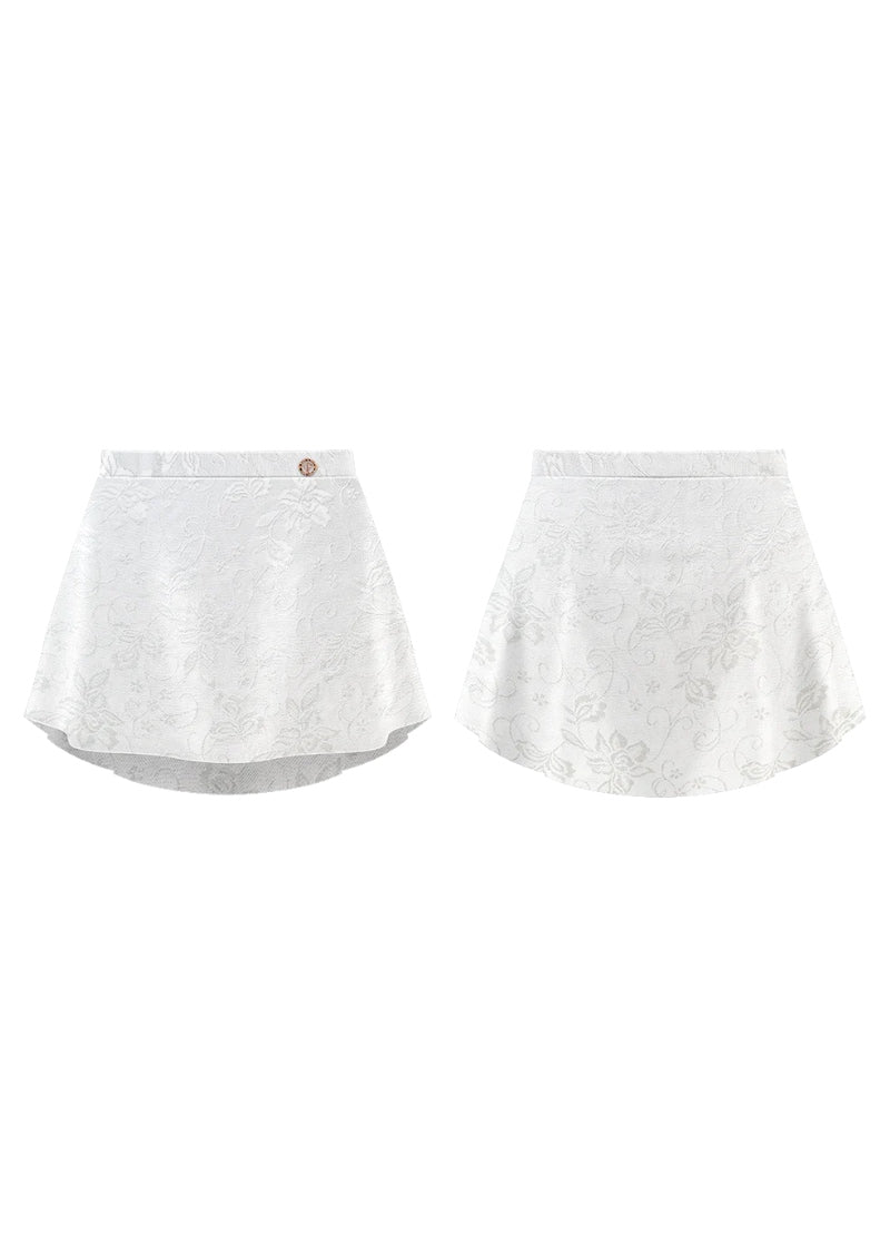 ON SALE Mirabelle Pull-On Skirt (Snow Lace)
