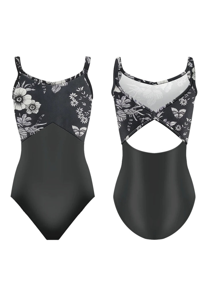 Evie Camisole Leotard (Noir Butterfly)