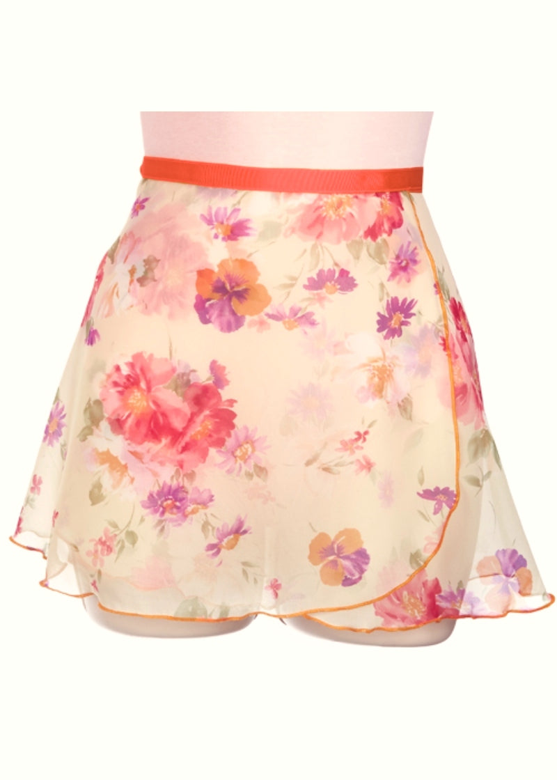Summer Floral Wrap Skirt (12" Hem)